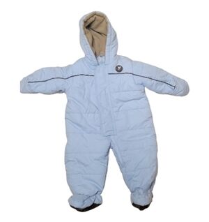 London Fog Baby 6-9mo Winter Snowsuit Ski Bunting Blue